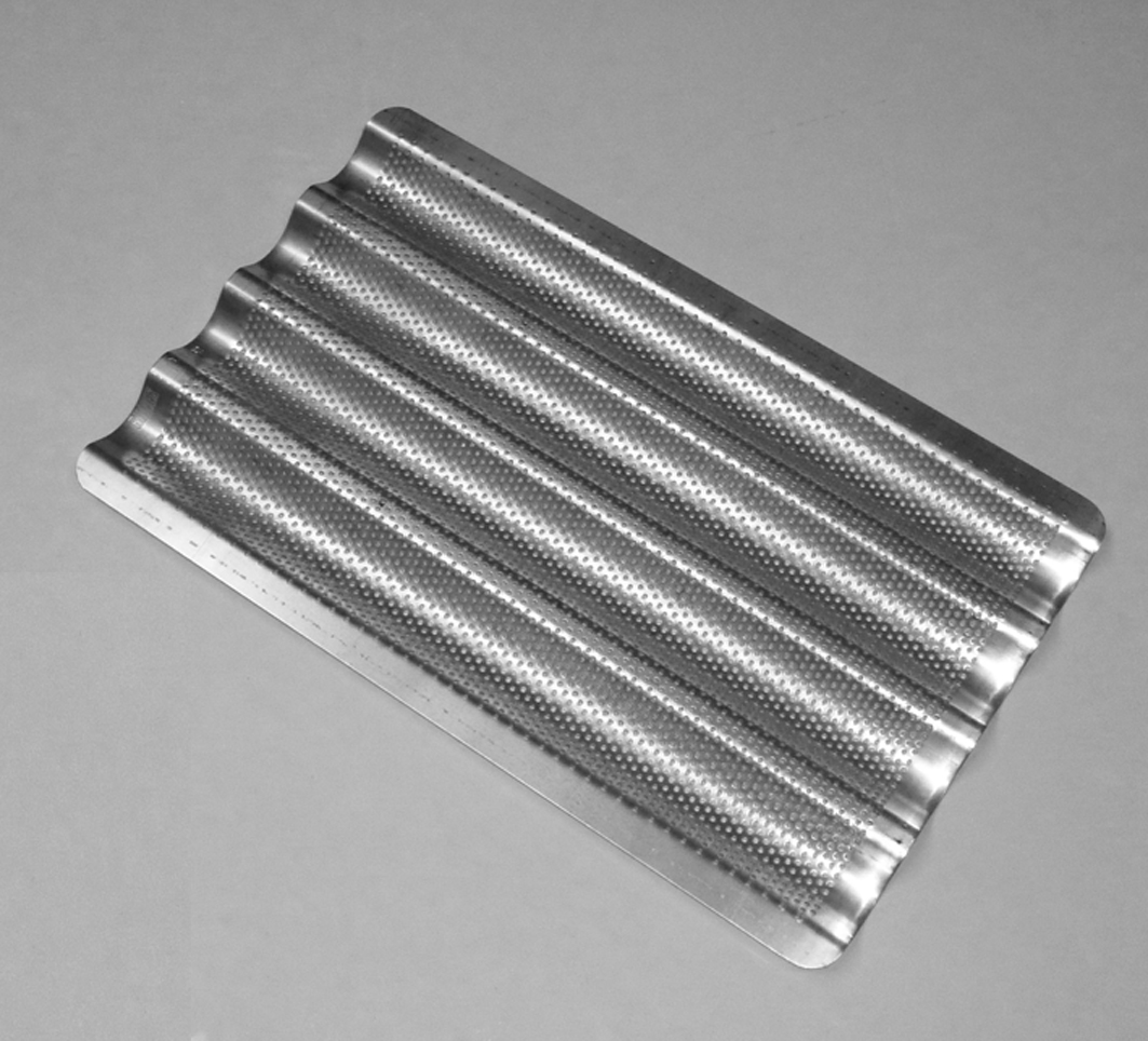Fluted Baking Tray For Baguettes. 4 x Flutes GN1/1 530mm x 325mm